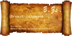 Bruszt Zsigmond névjegykártya