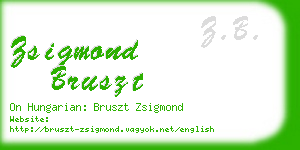 zsigmond bruszt business card